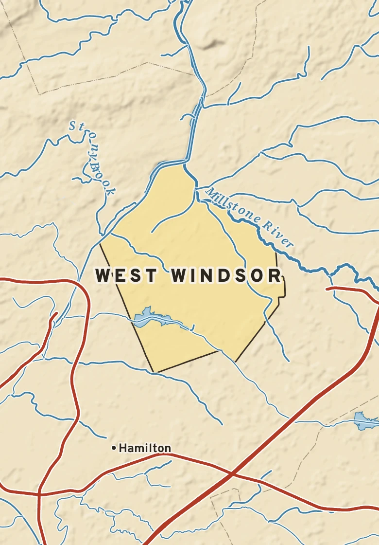 Atlas plate of West Windsor, New Jersey.
