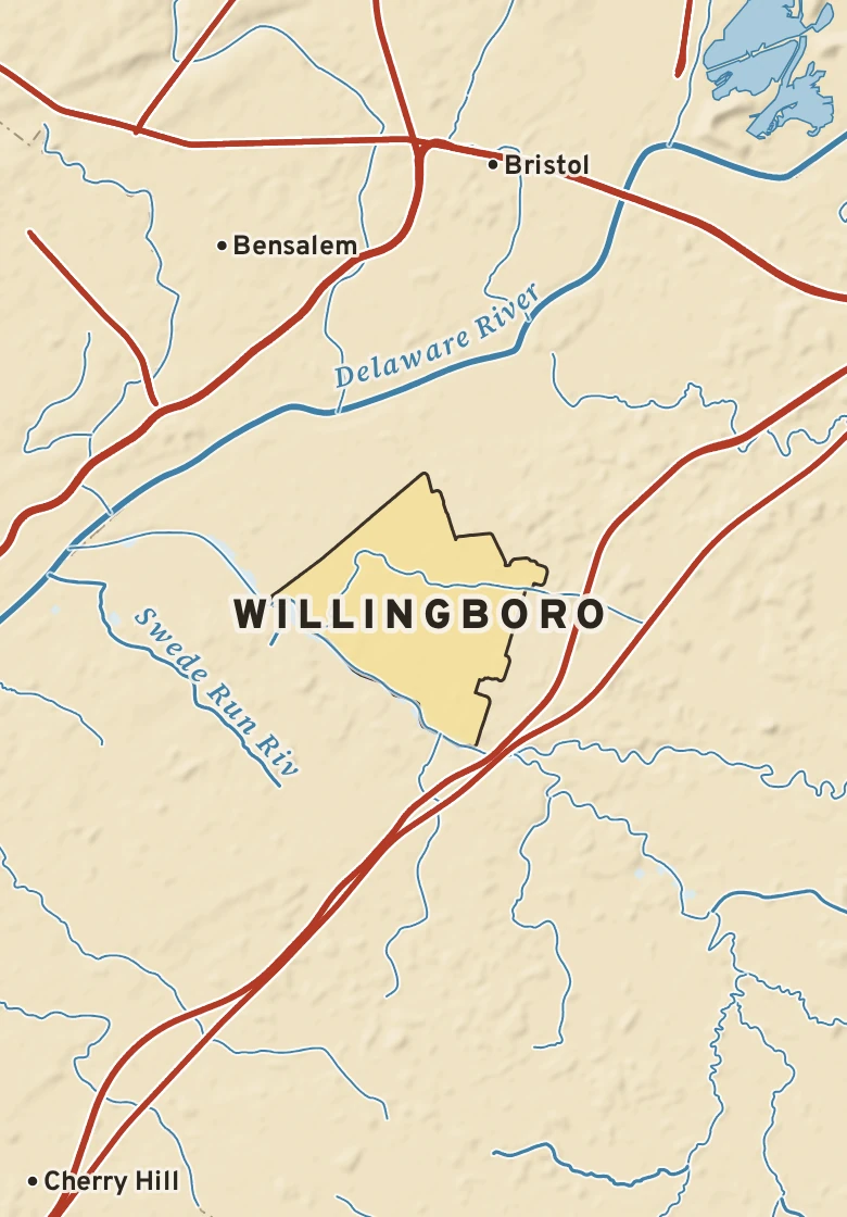 Atlas plate of Willingboro, New Jersey.