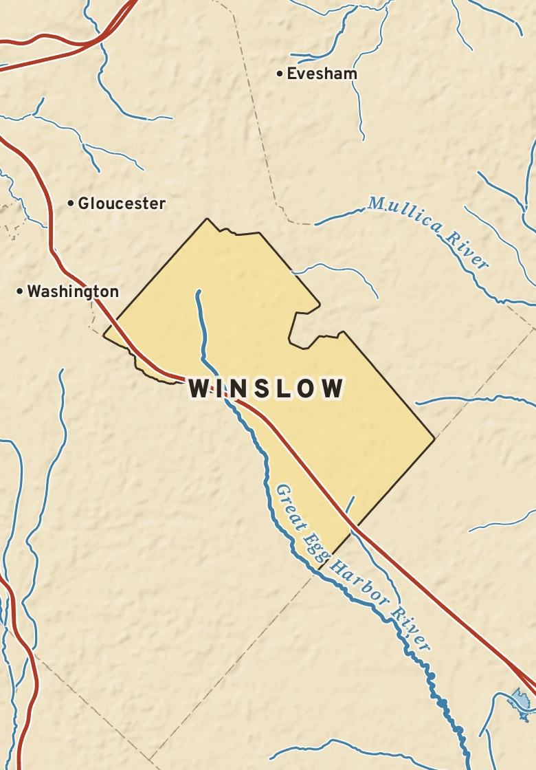 Atlas plate of Winslow, New Jersey.
