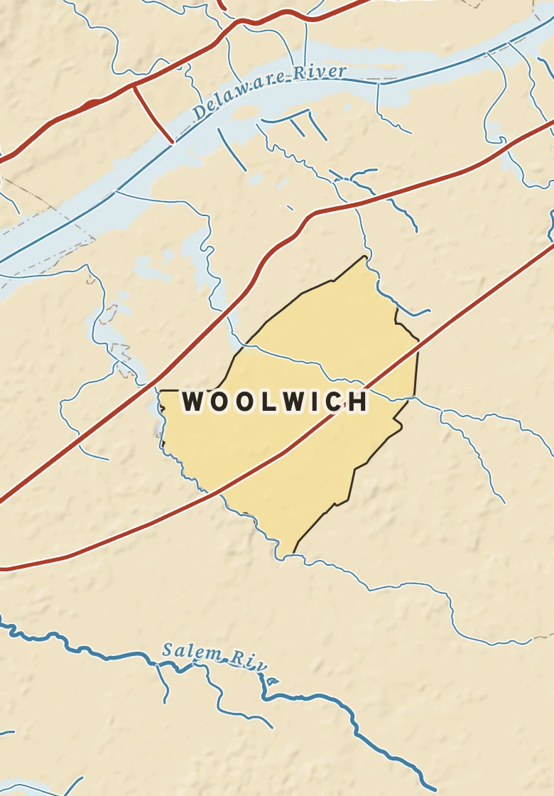 Atlas plate of Woolwich, New Jersey.