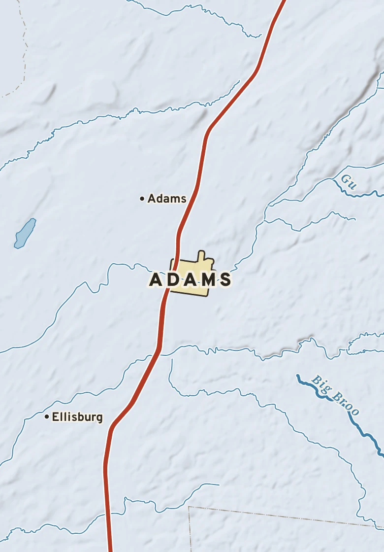 Atlas plate of Adams, New York.