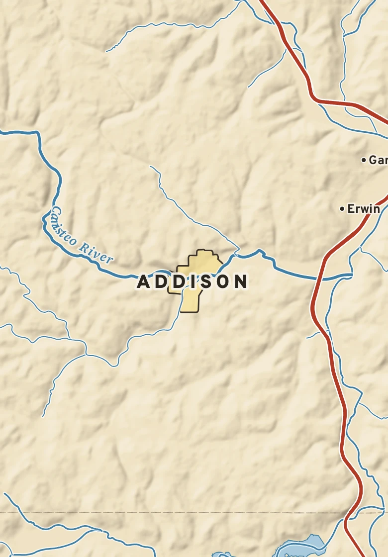 Atlas plate of Addison, New York.