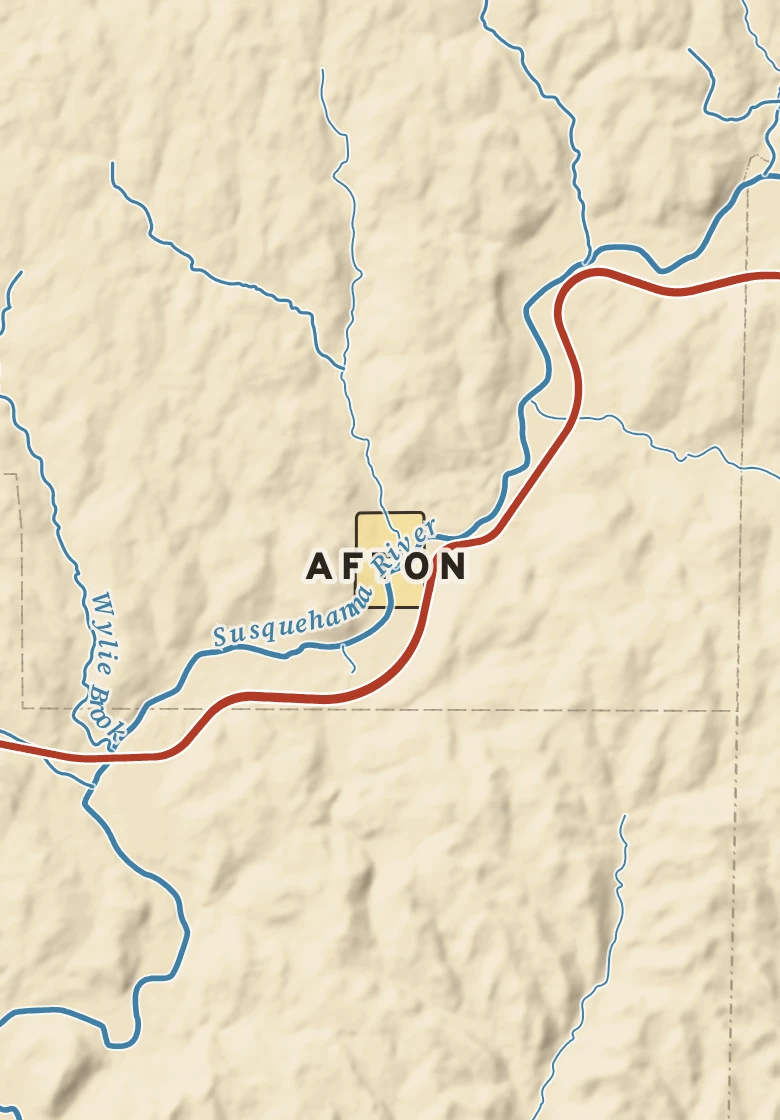 Atlas plate of Afton, New York.