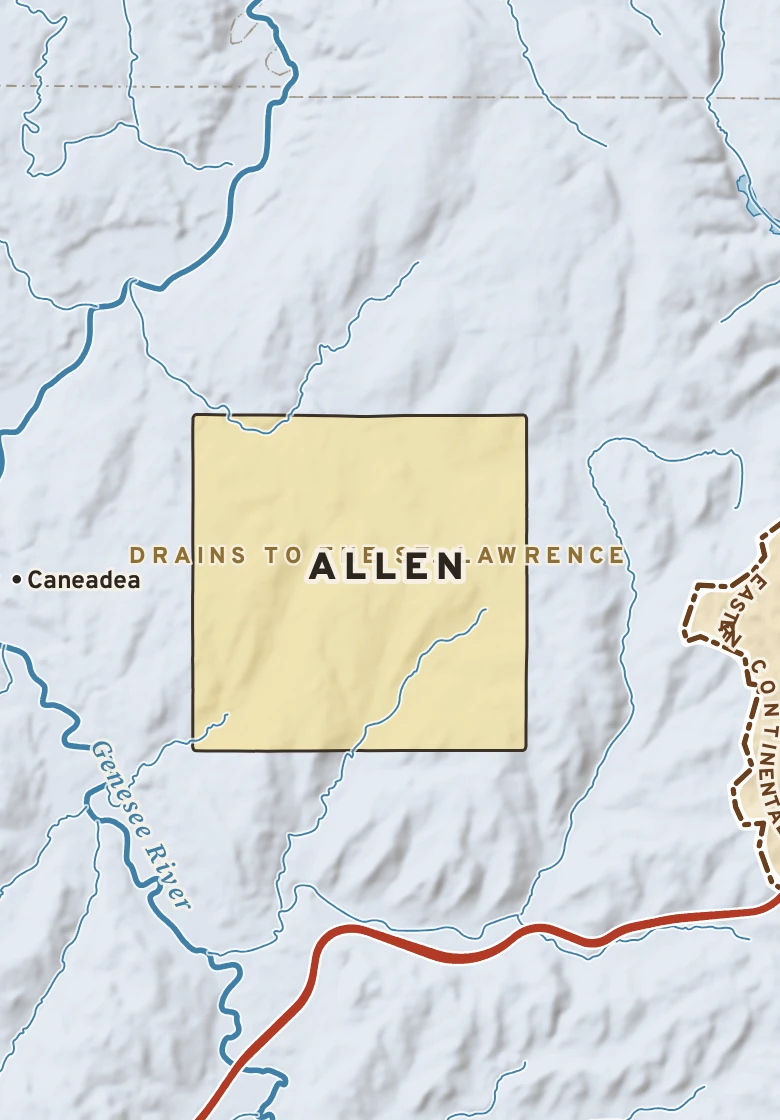 Atlas plate of Allen, New York.