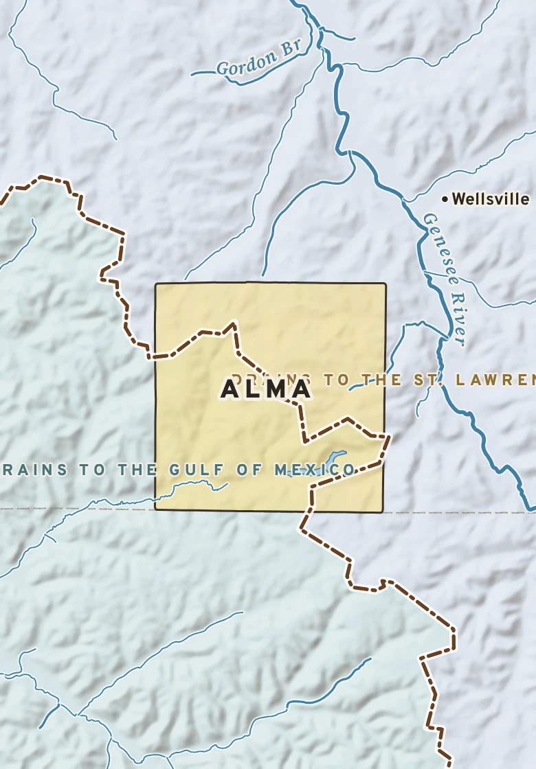 Atlas plate of Alma, New York.