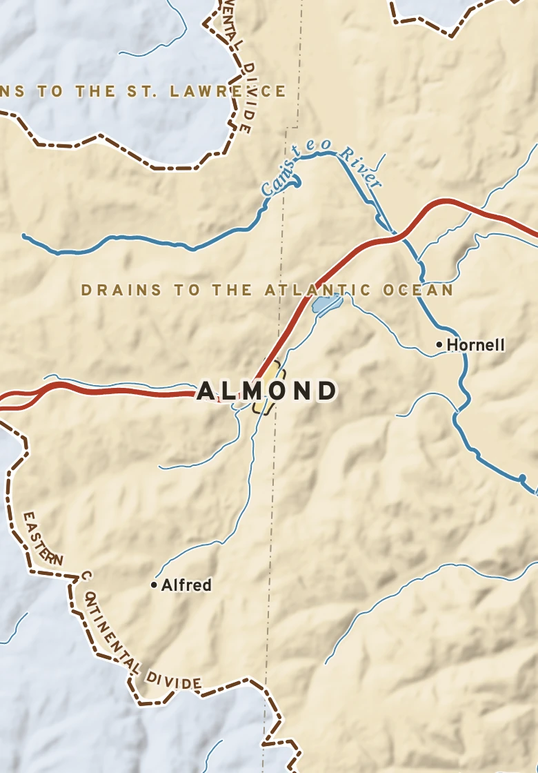 Atlas plate of Almond, New York.