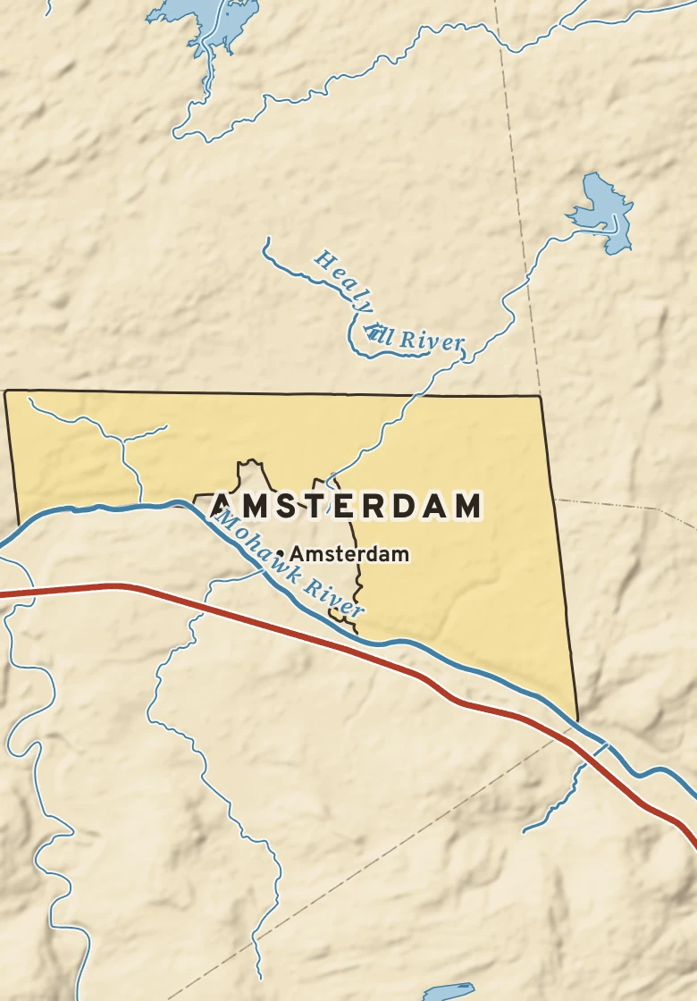 Atlas plate of Amsterdam, New York.