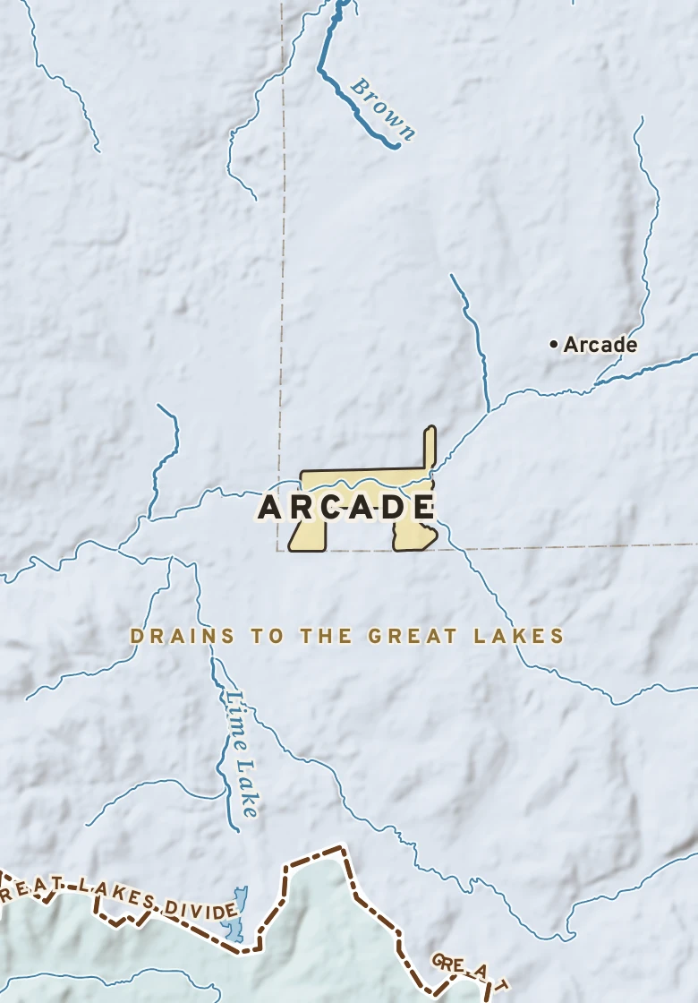 Atlas plate of Arcade, New York.