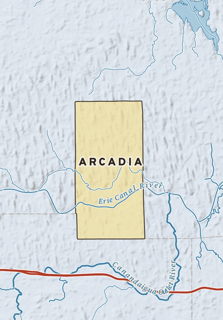 Atlas plate of Arcadia, New York.