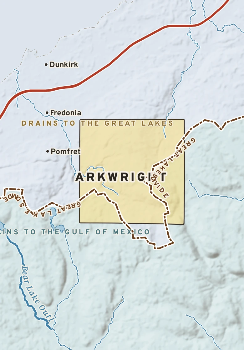 Atlas plate of Arkwright, New York.