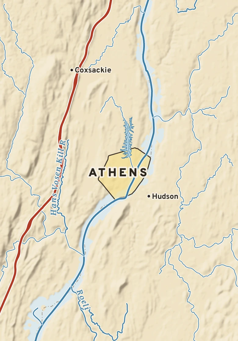 Atlas plate of Athens, New York.