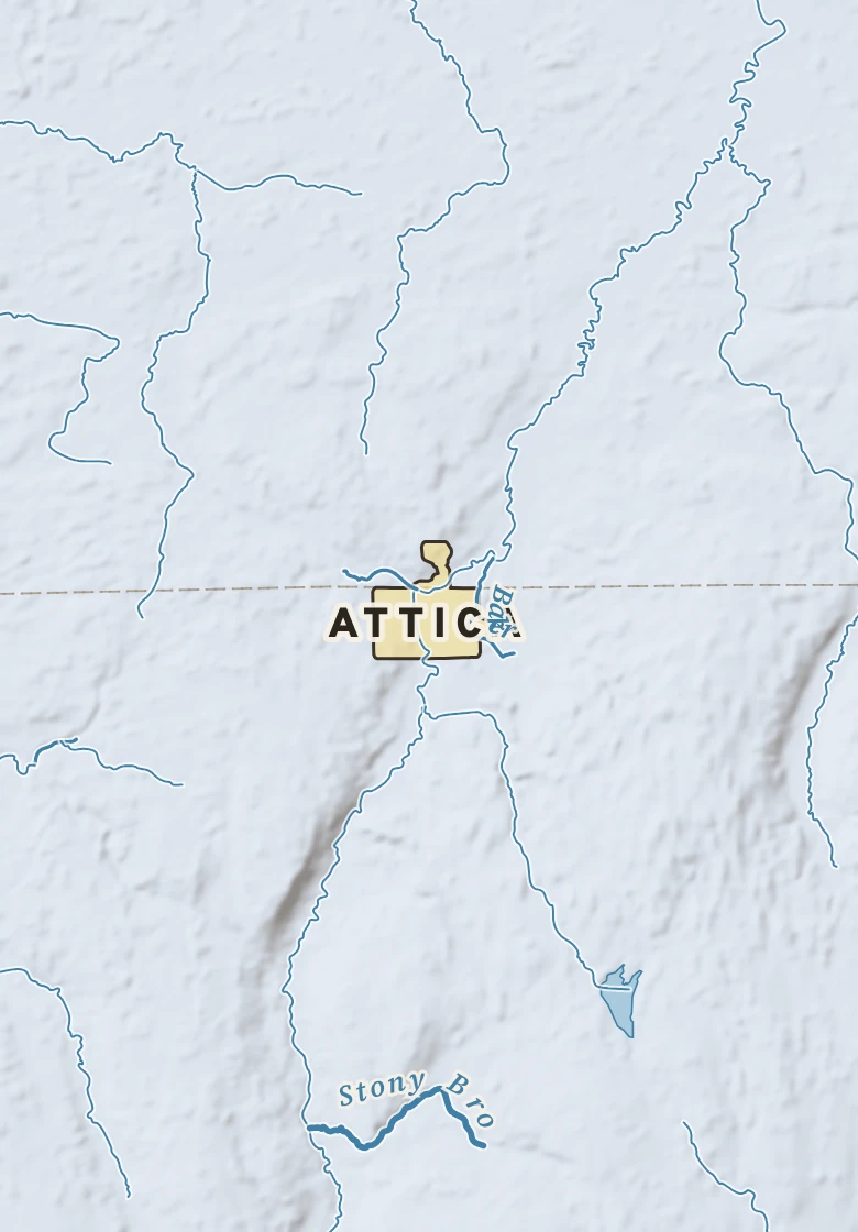 Atlas plate of Attica, New York.