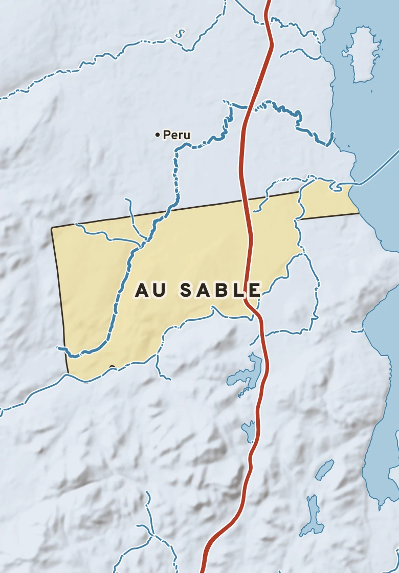 Atlas plate of Au Sable, New York.
