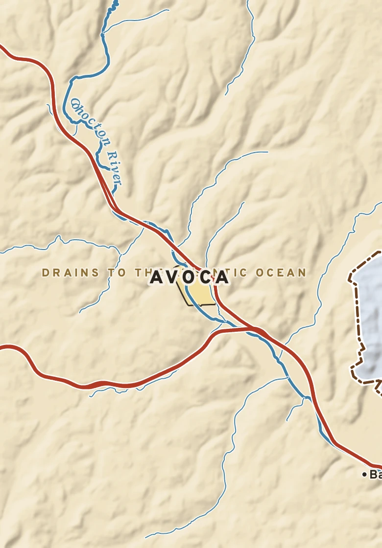 Atlas plate of Avoca, New York.