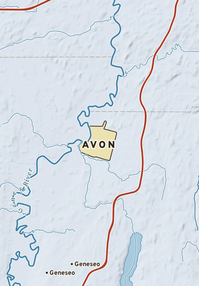Atlas plate of Avon, New York.