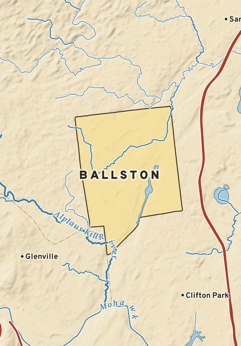 Atlas plate of Ballston, New York.