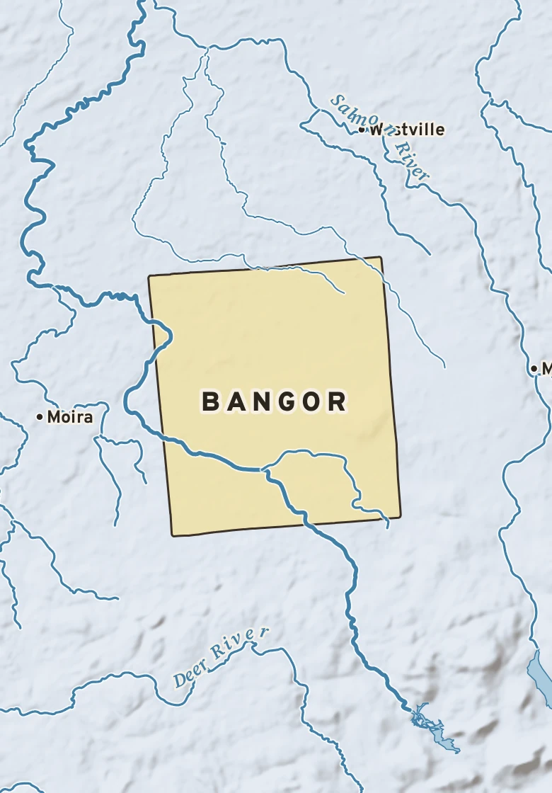 Atlas plate of Bangor, New York.