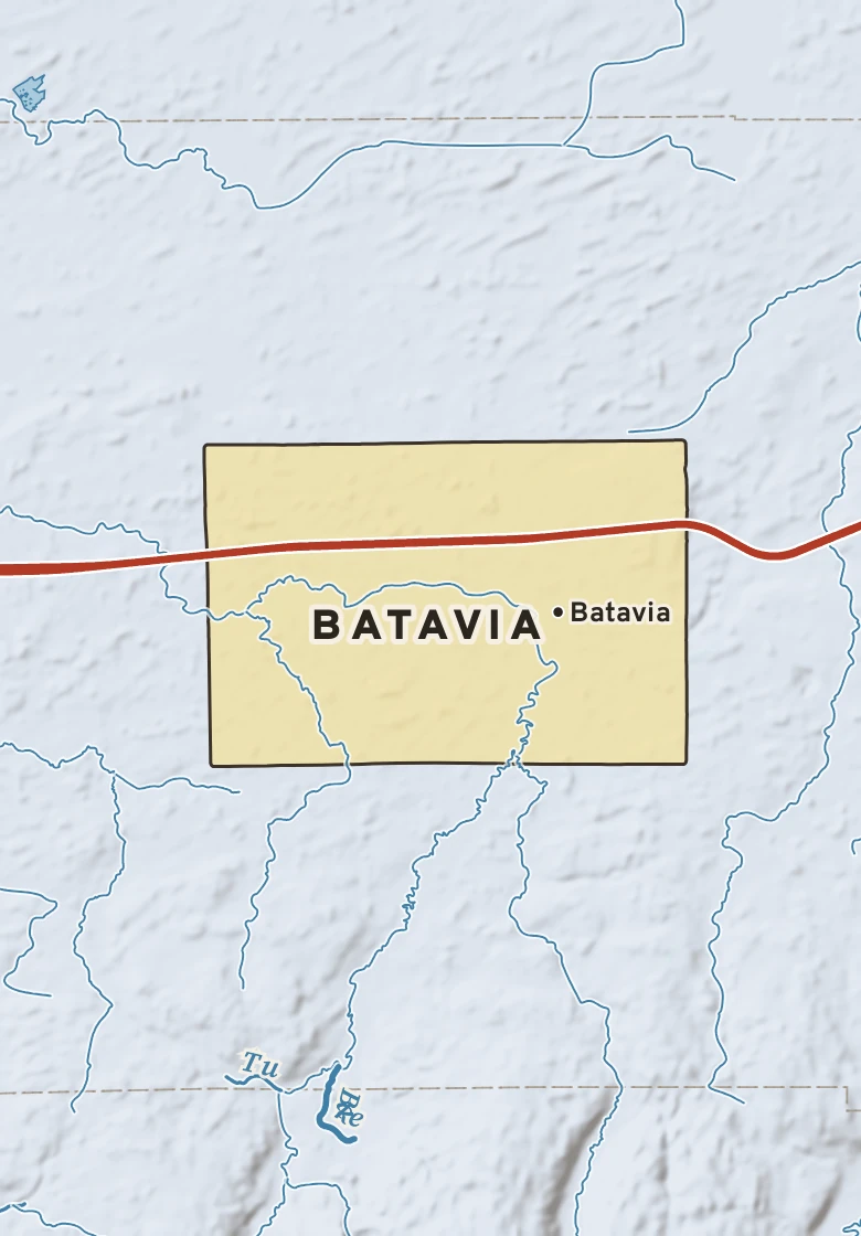 Atlas plate of Batavia, New York.