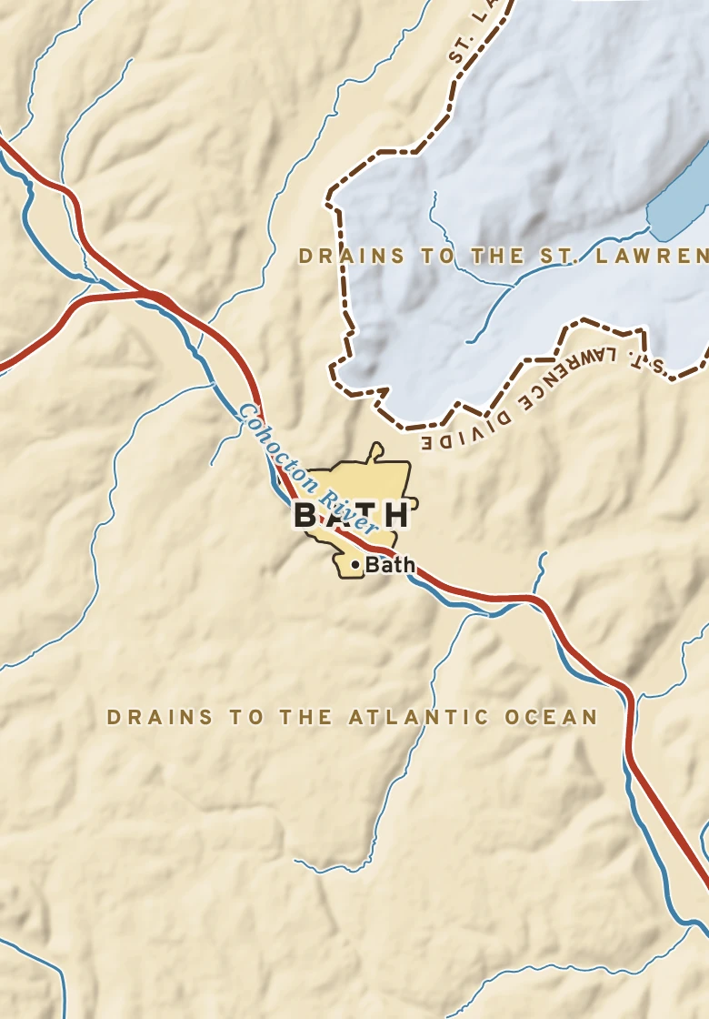 Atlas plate of Bath, New York.