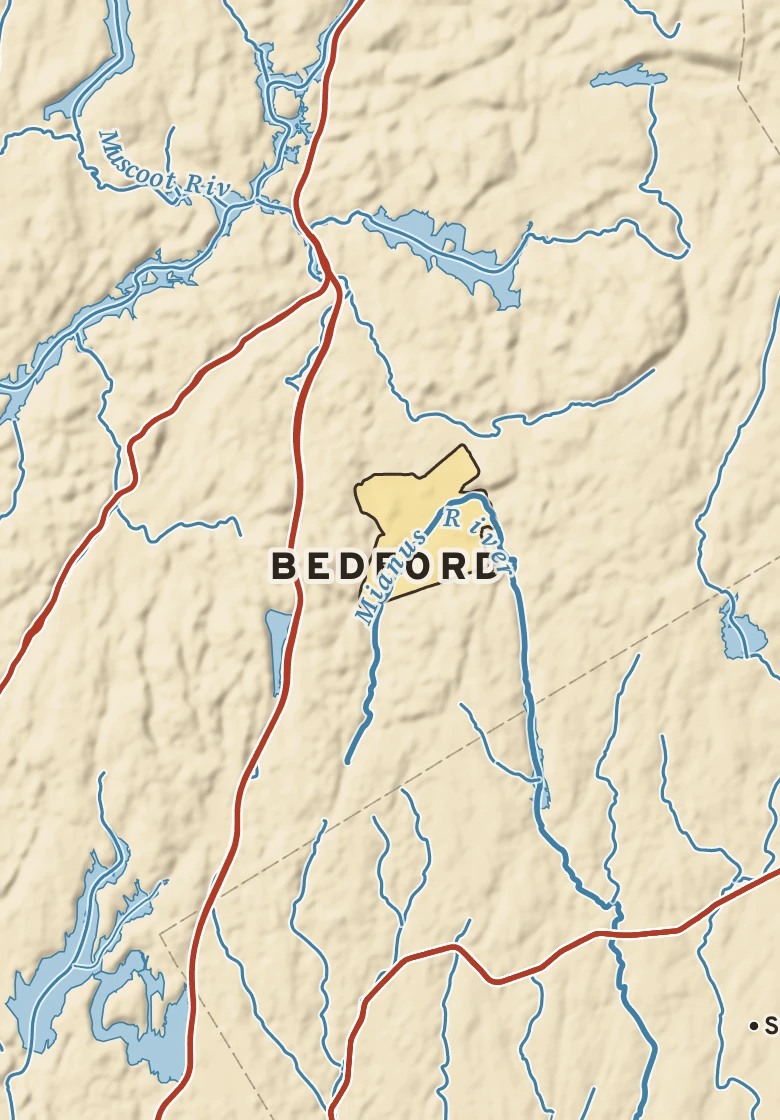 Atlas plate of Bedford, New York.