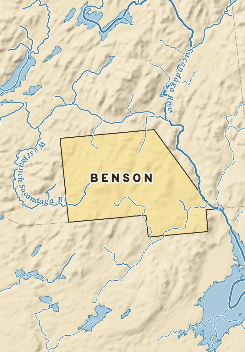 Atlas plate of Benson, New York.