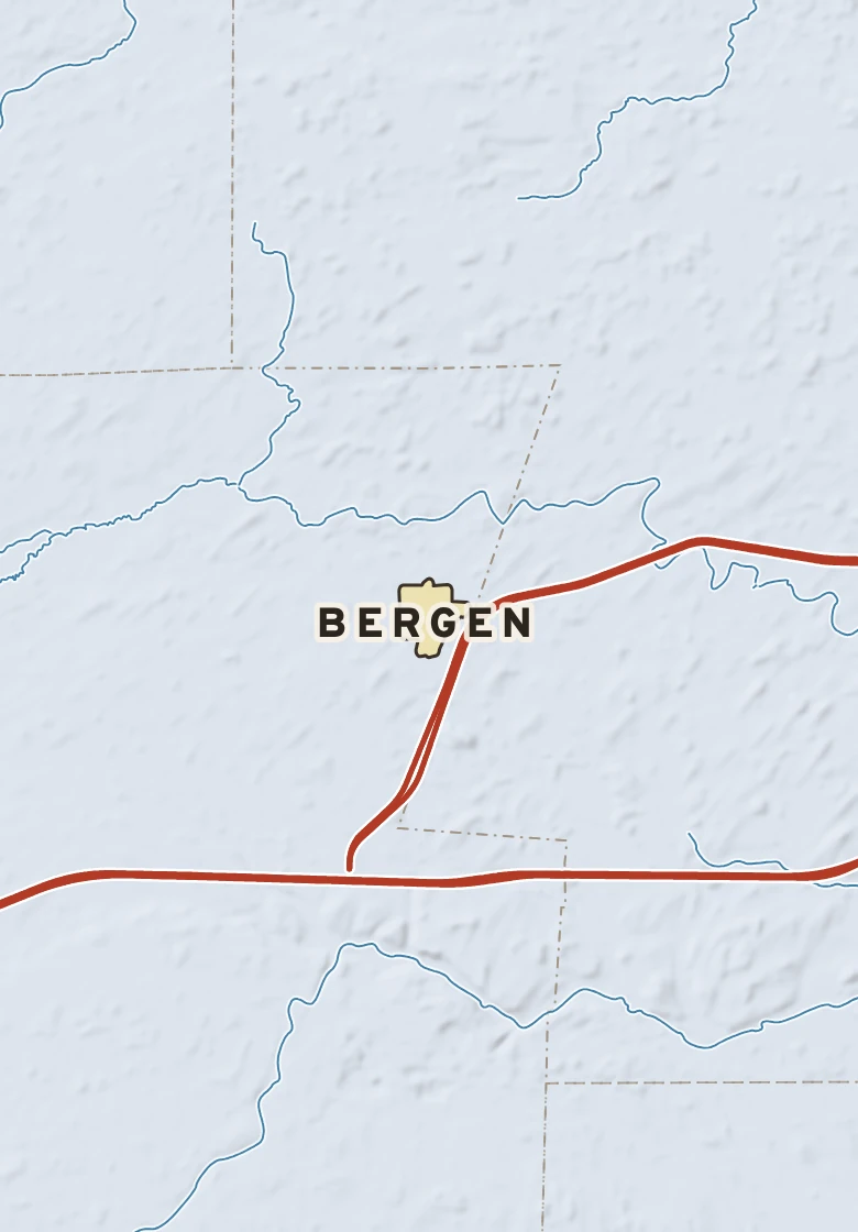 Atlas plate of Bergen, New York.