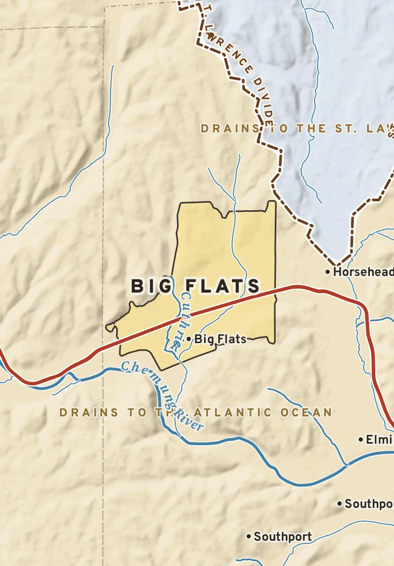 Atlas plate of Big Flats, New York.