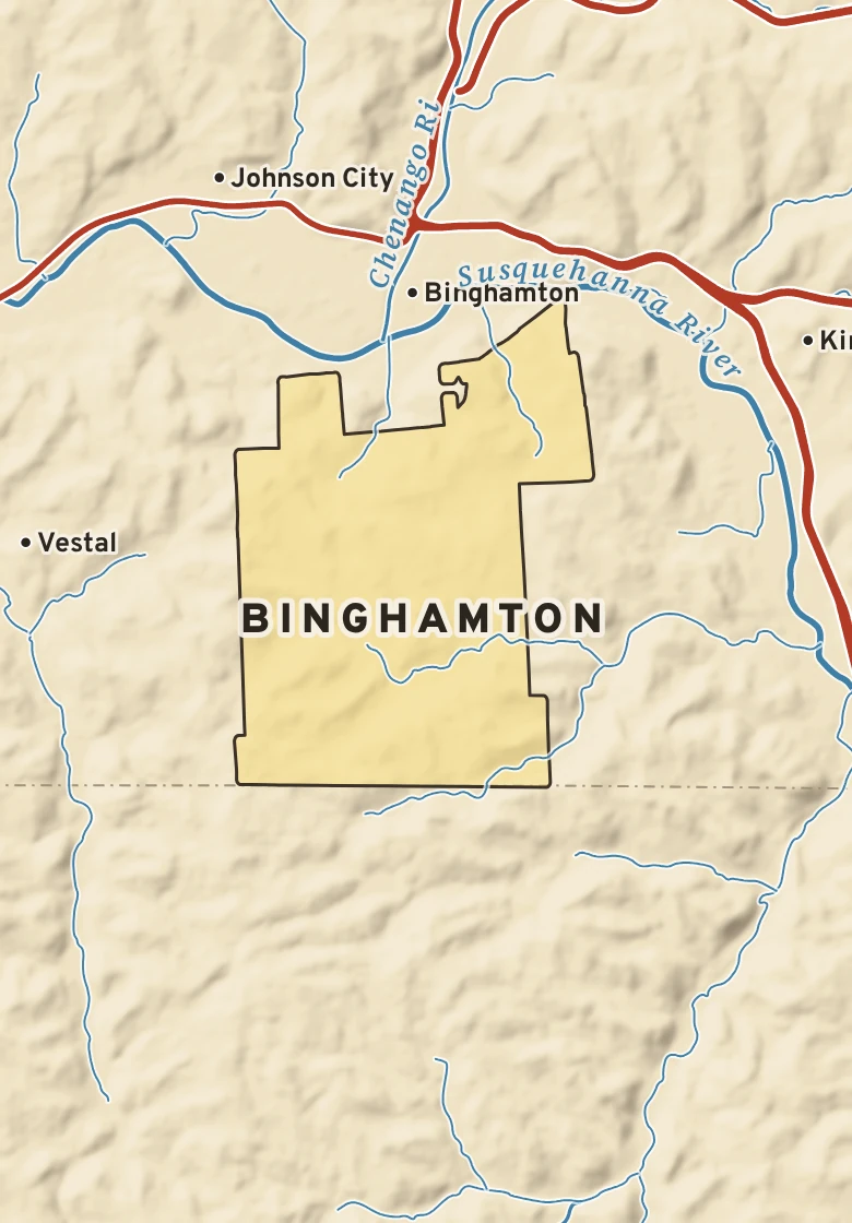 Atlas plate of Binghamton, New York.