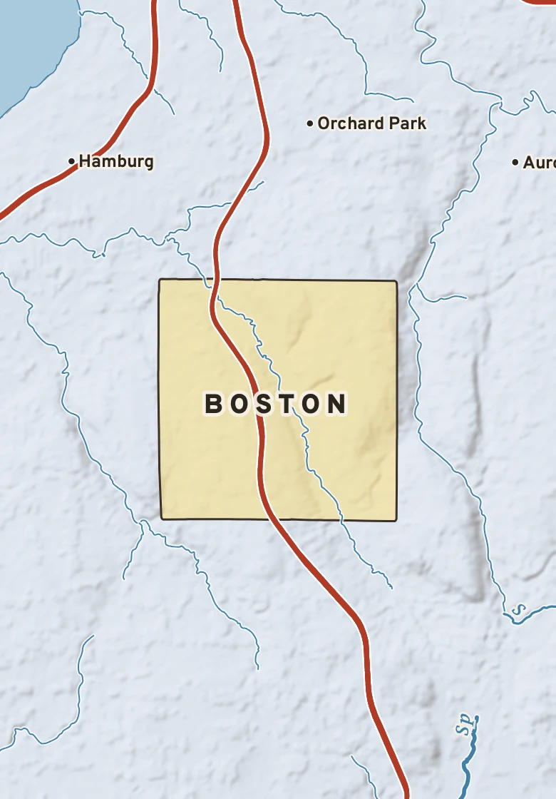Atlas plate of Boston, New York.