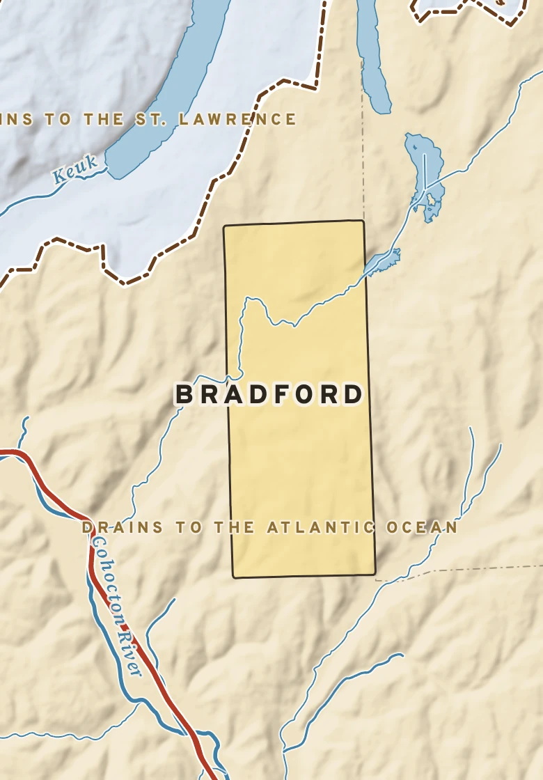 Atlas plate of Bradford, New York.