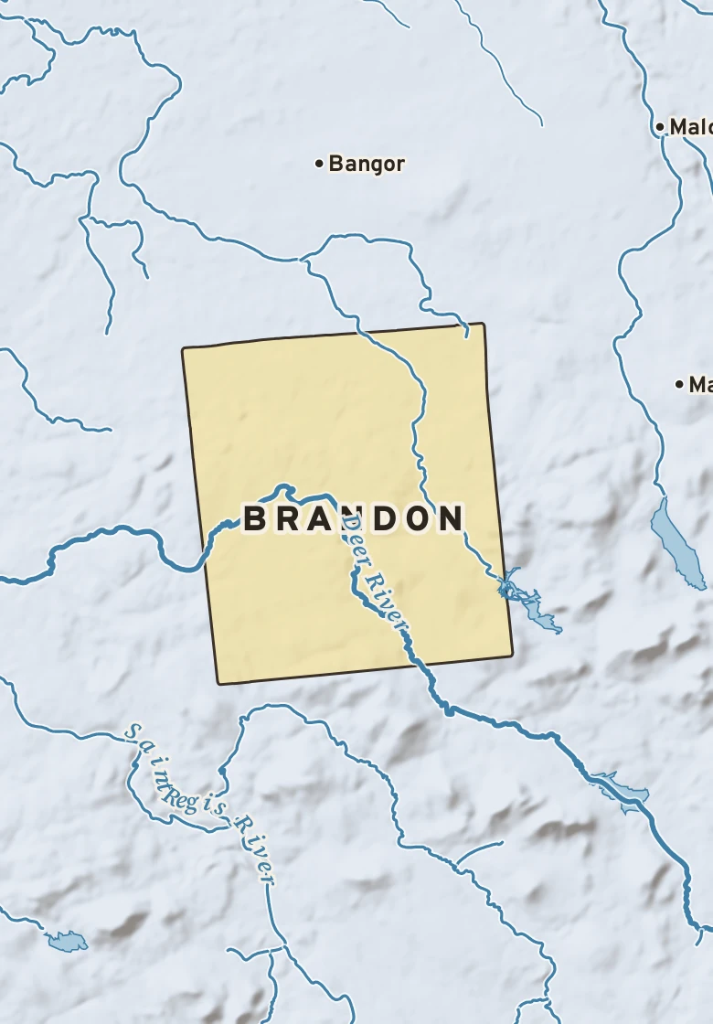 Atlas plate of Brandon, New York.