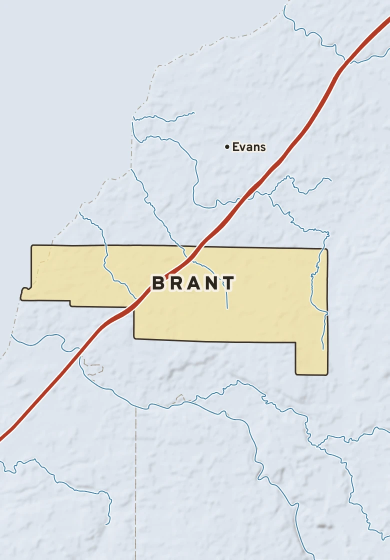 Atlas plate of Brant, New York.