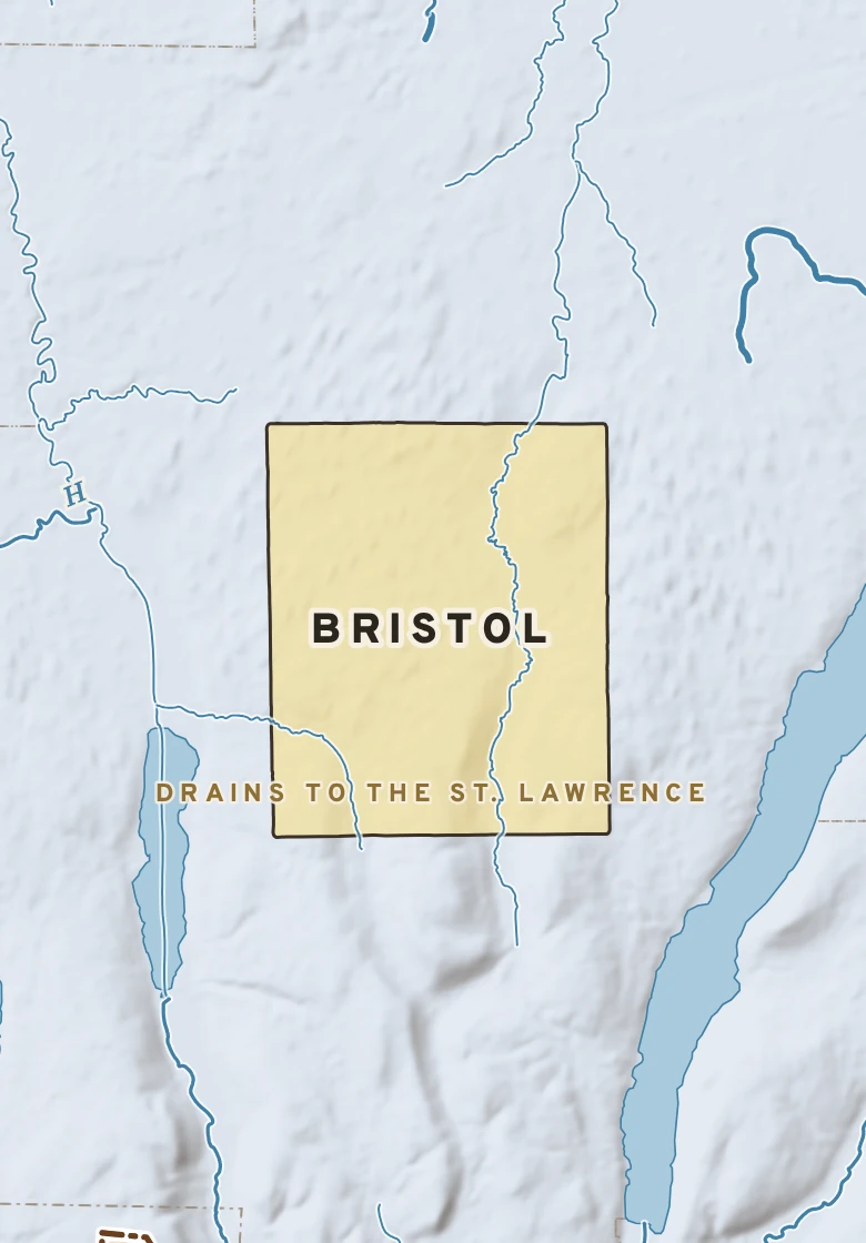 Atlas plate of Bristol, New York.