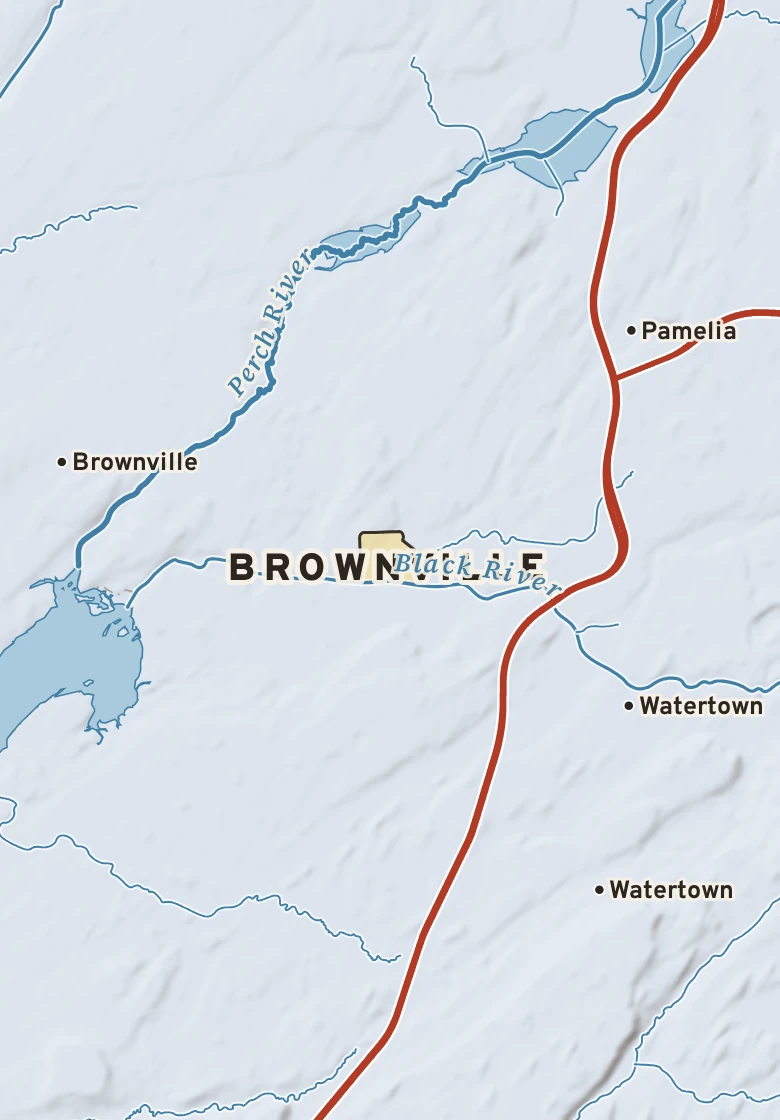 Atlas plate of Brownville, New York.