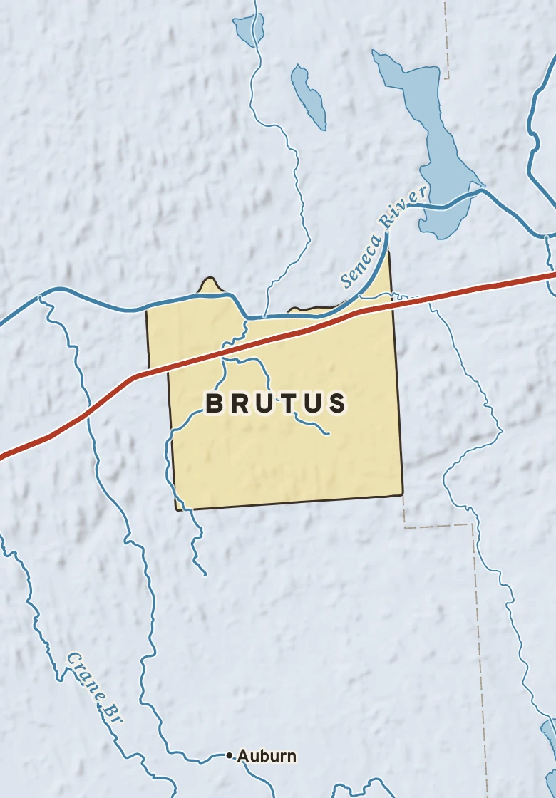 Atlas plate of Brutus, New York.