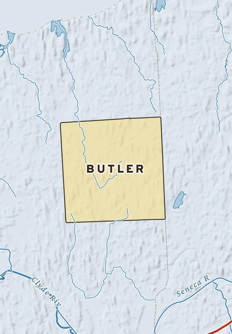 Atlas plate of Butler, New York.