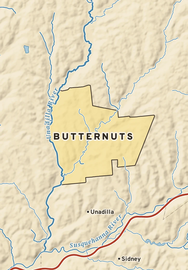 Atlas plate of Butternuts, New York.