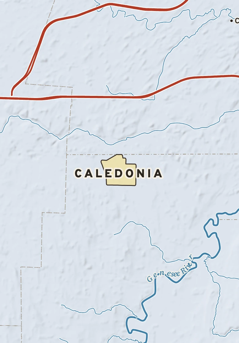 Atlas plate of Caledonia, New York.