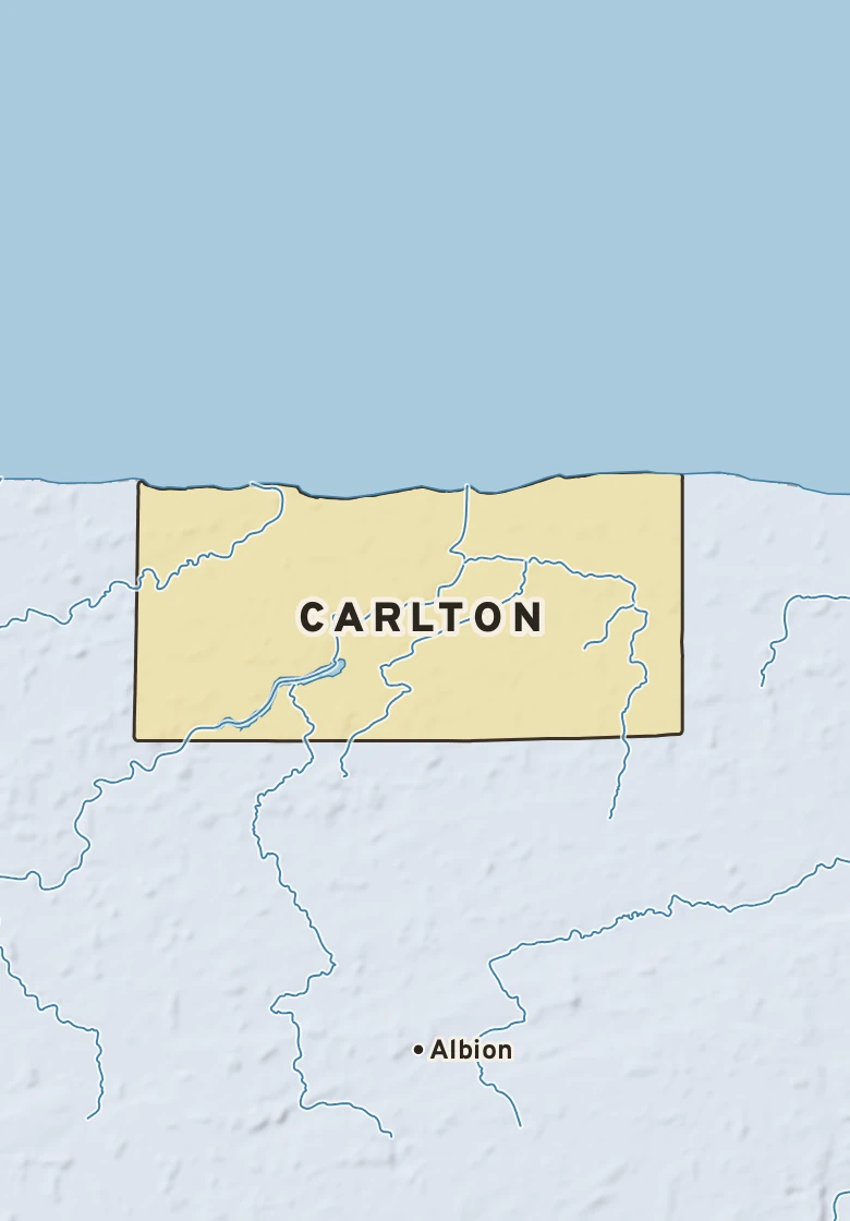 Atlas plate of Carlton, New York.