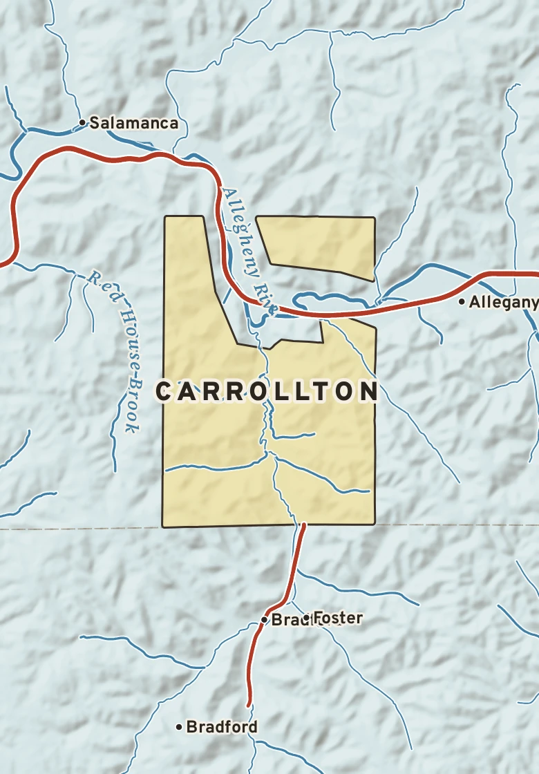 Atlas plate of Carrollton, New York.
