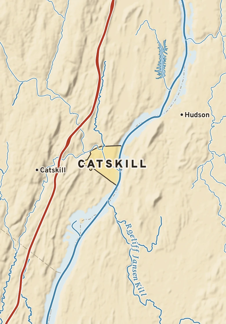 Atlas plate of Catskill, New York.