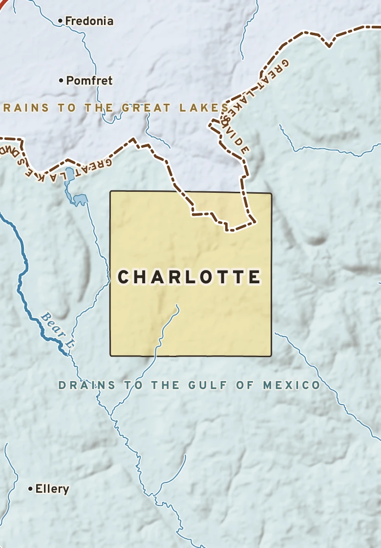 Atlas plate of Charlotte, New York.