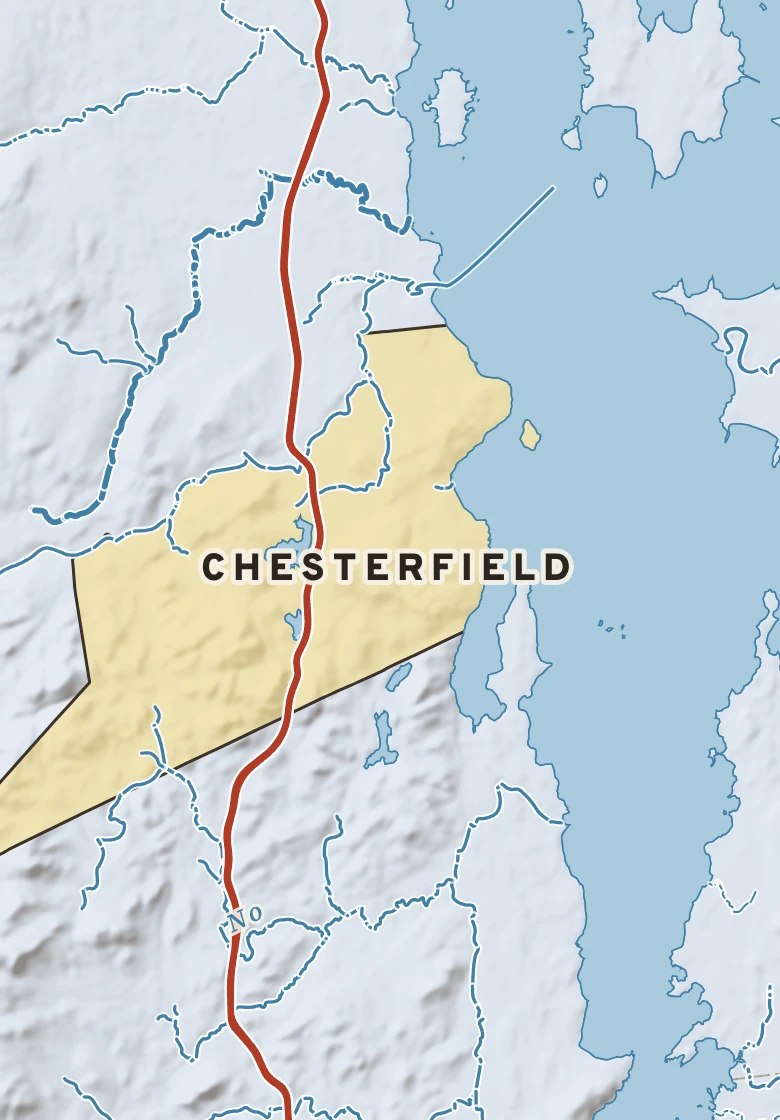 Atlas plate of Chesterfield, New York.