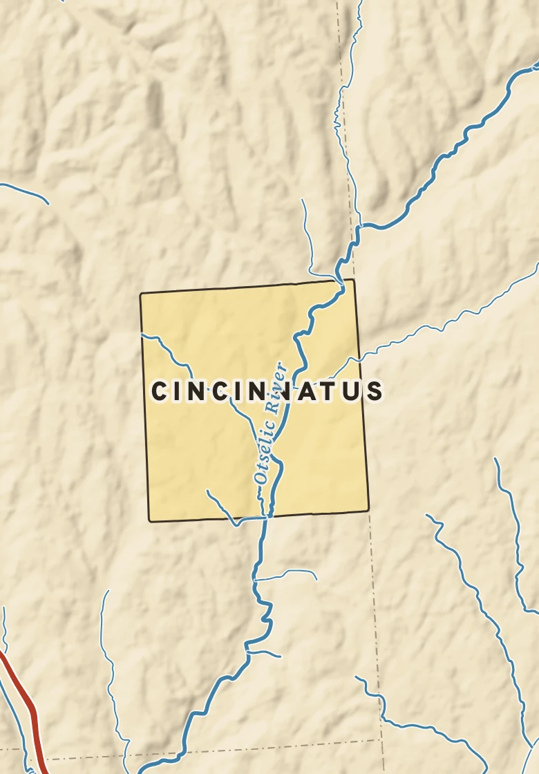 Atlas plate of Cincinnatus, New York.