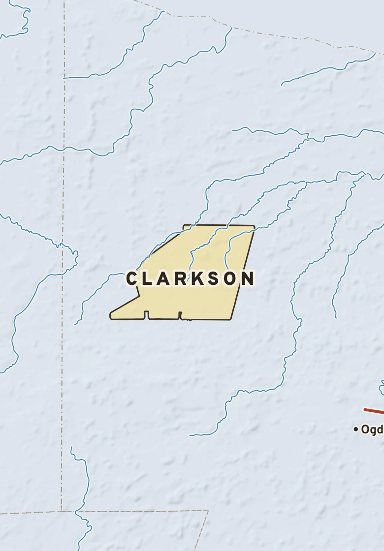 Atlas plate of Clarkson, New York.