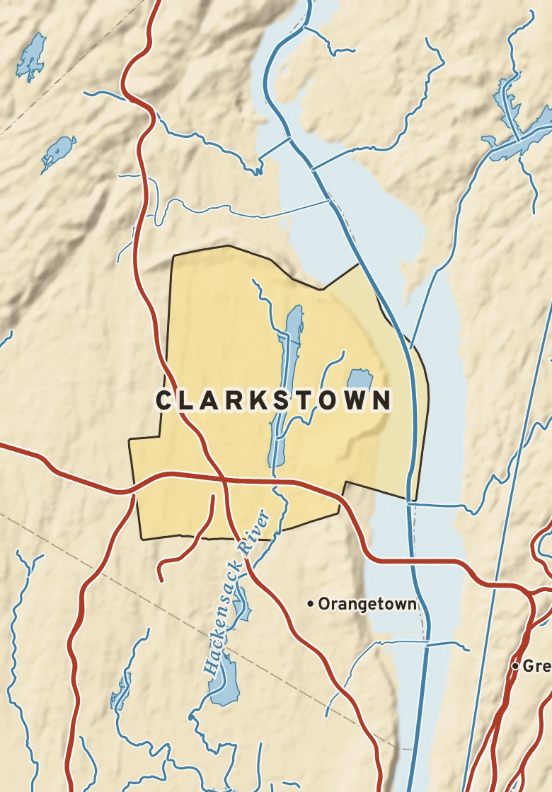 Atlas plate of Clarkstown, New York.