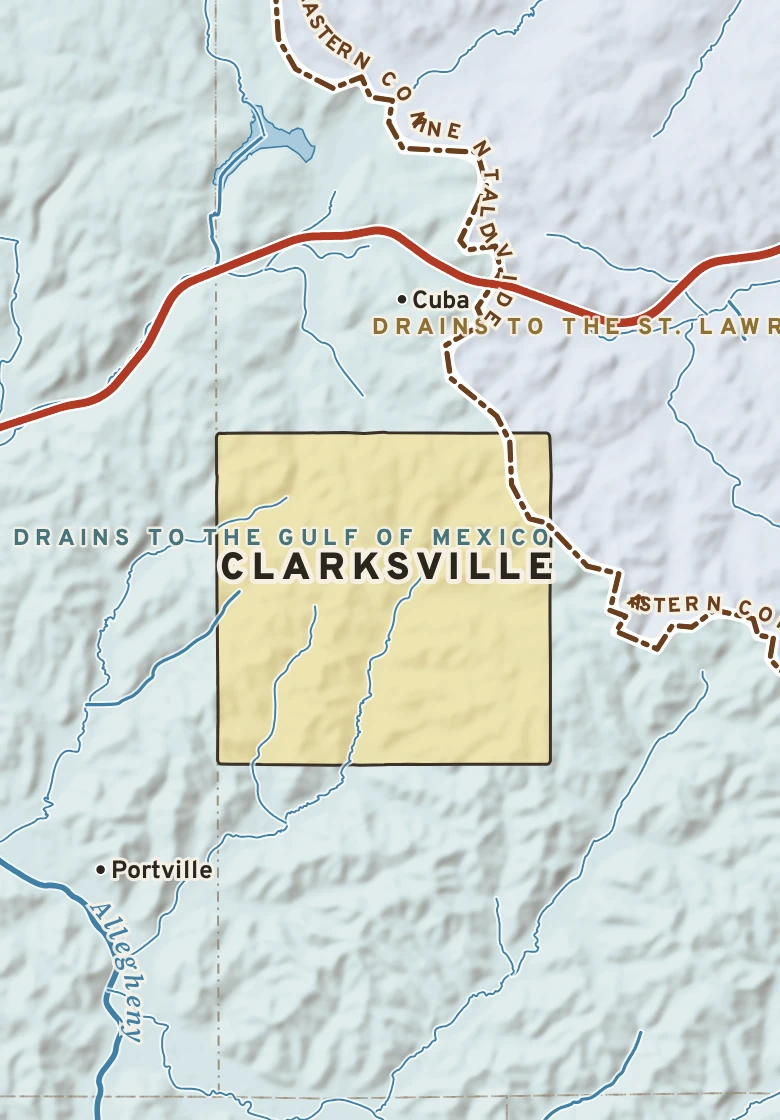 Atlas plate of Clarksville, New York.
