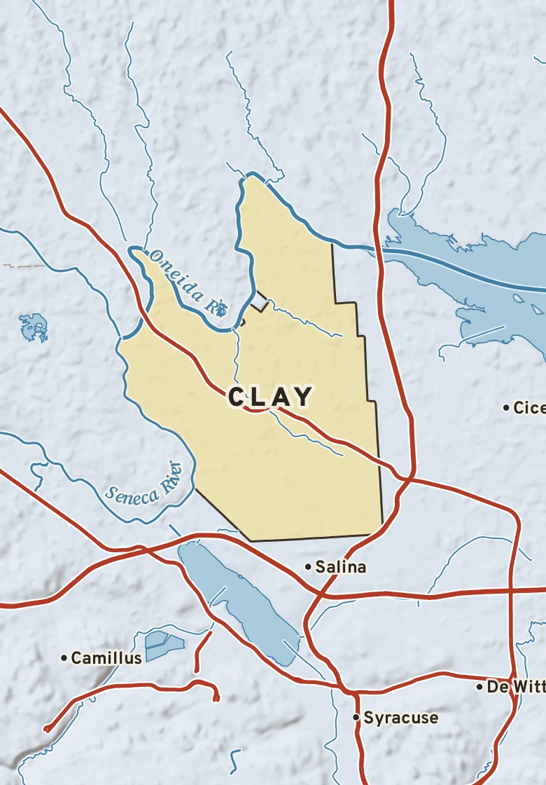 Atlas plate of Clay, New York.