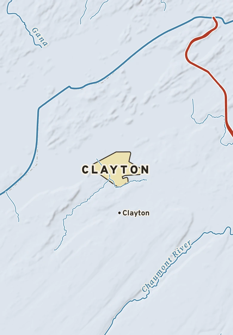 Atlas plate of Clayton, New York.