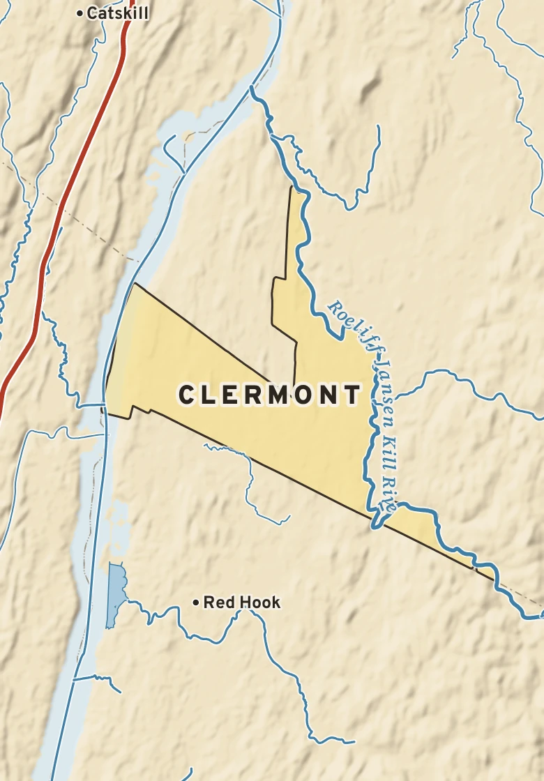 Atlas plate of Clermont, New York.